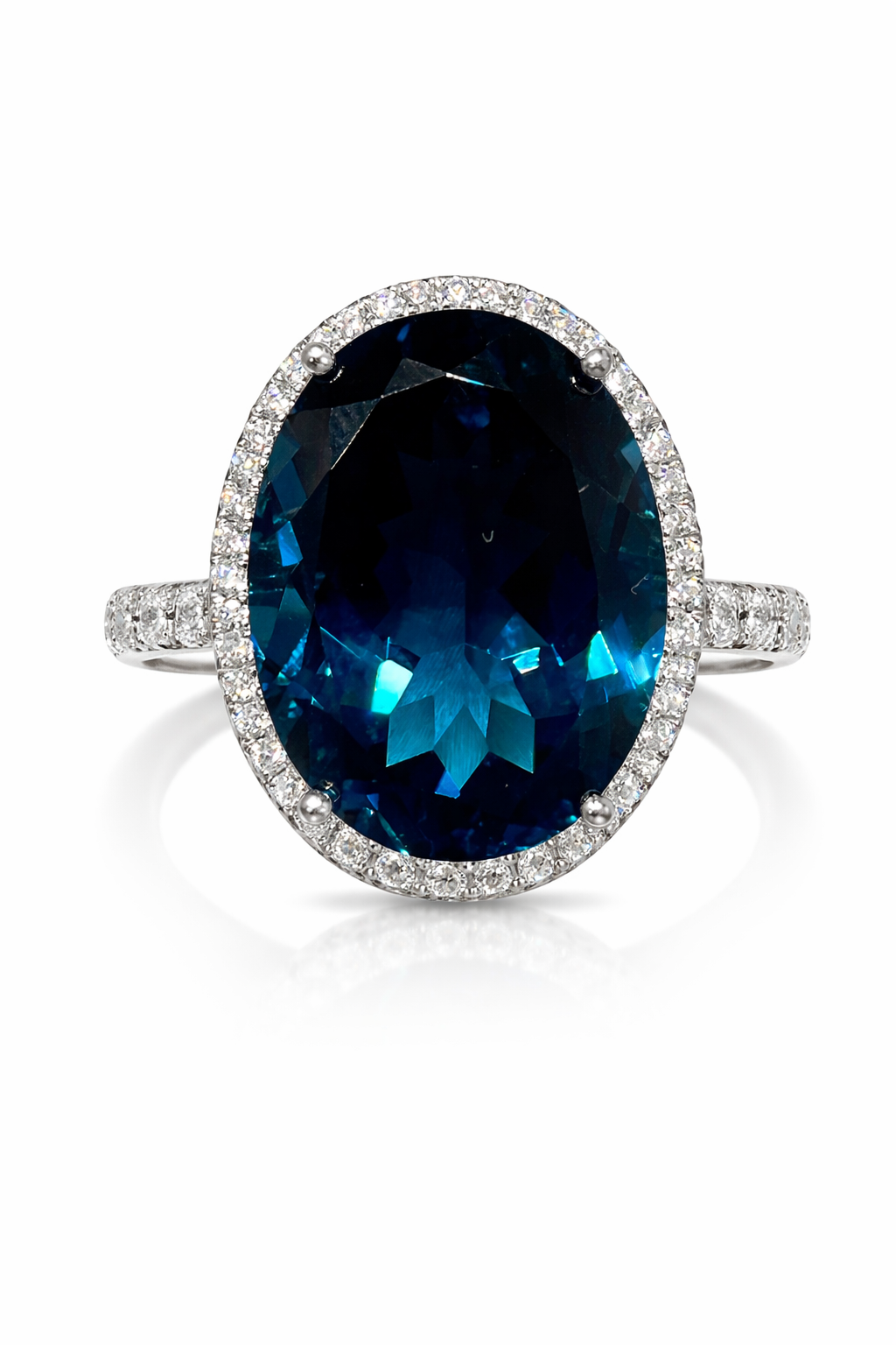 London Blue Topaz Oval Ring