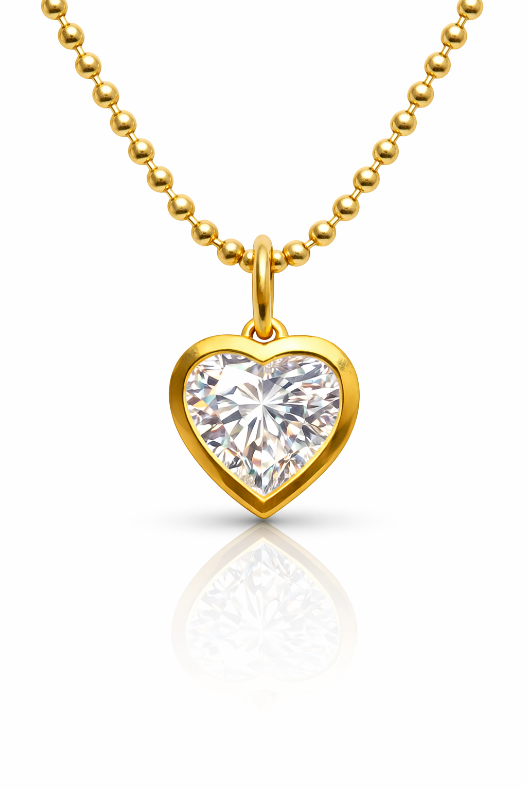 Bezel Heart Diamond Pendant