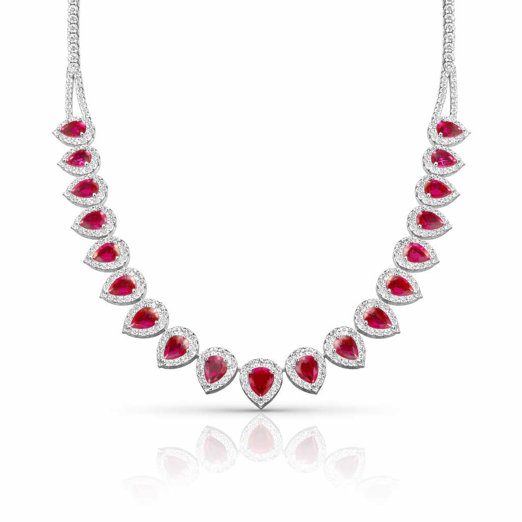 Ruby & Diamond Statement Necklace